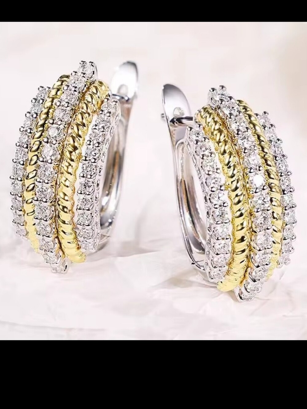 Two tone high quality earrings